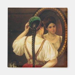 A girl at the mirror, 1848 magnet