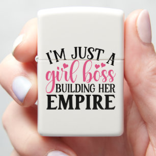A girl boss creates her own empire. zippo lighter