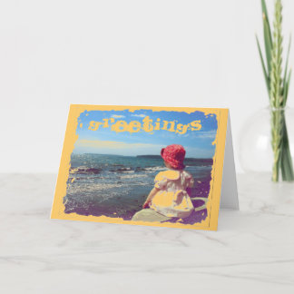A Girl By the Sea Holiday Card