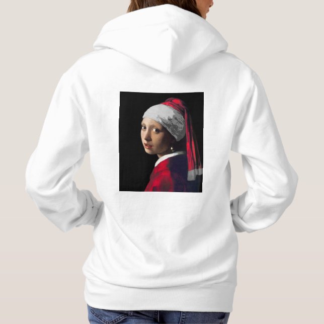 A Girl Floats on Xmas Hoodie (Back)