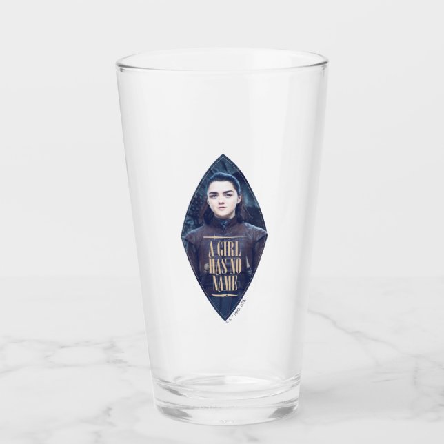 "A Girl Has No Name" Arya Stark Graphic Glass (Front)
