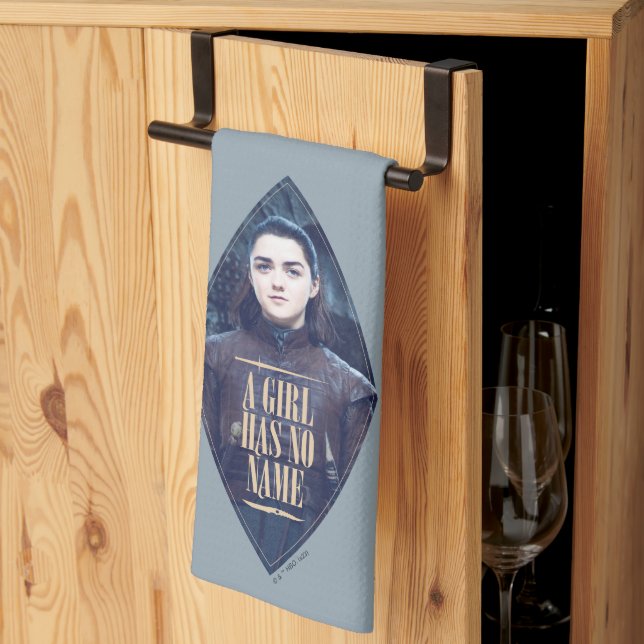 "A Girl Has No Name" Arya Stark Graphic Kitchen Towel (Thirds Fold)