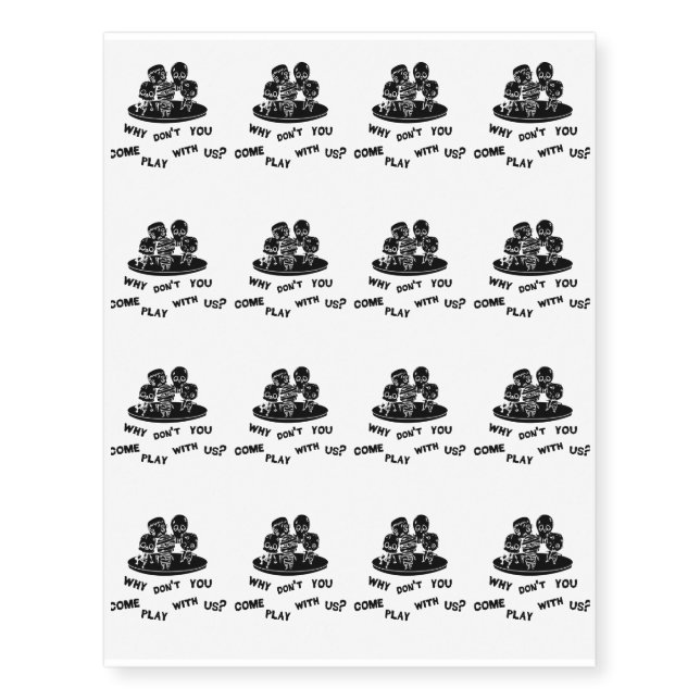 A Girl Has No Name Halloween Funny Temporary Tattoos (Front)