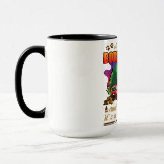 A Girl Her Border Collie and Her Camper Dog Lovers Mug