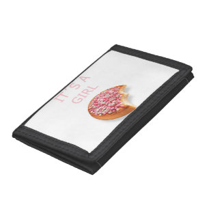 a girl is born trifold wallet