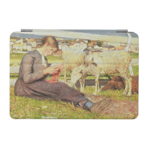 A Girl Knitting, 1888 (oil on canvas) iPad Mini Cover