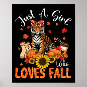 A Girl Loves Fall Thanksgiving Signs Tiger Bow Tie