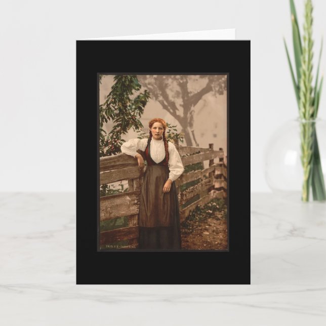 A girl of Voss, Hardanger Fjord, Norway Card (Front)