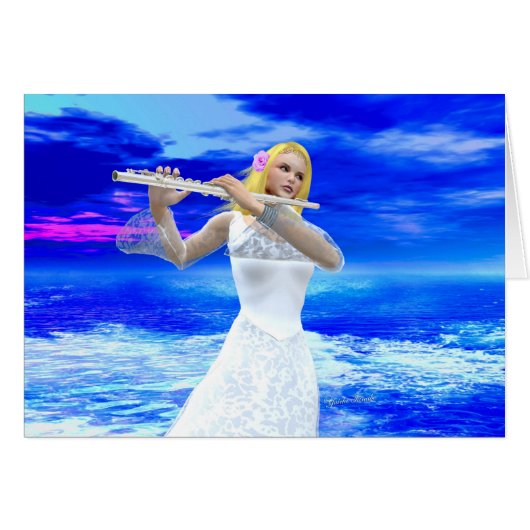 A Girl Playing Flute (Front Horizontal)