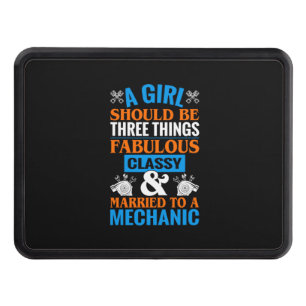A Girl Should Be Married To Mechanic Hitch Cover