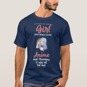 A girl who love unicorns and anime Premium T-Shirt