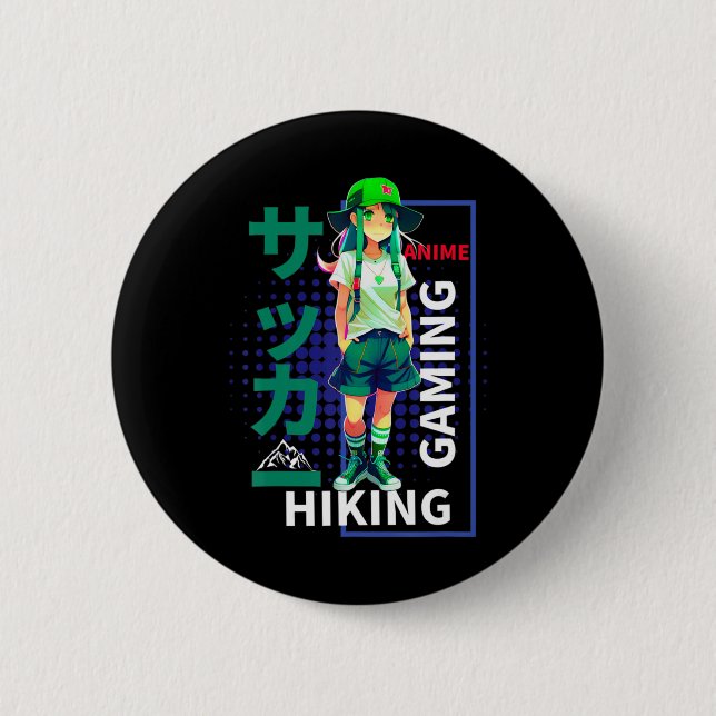 A Girl Who Loves Anime Button (Front)