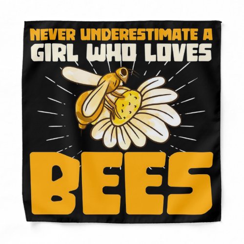 A Girl Who Loves Bees  Cute Bee Lover  Bandana