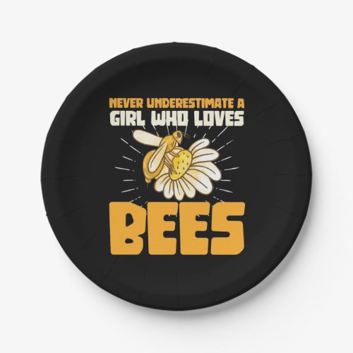 A Girl Who Loves Bees Paper Plates