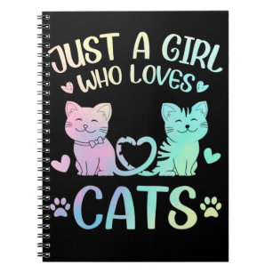 Just A Girl Who Loves cats Sketchbook: A Cute Sketchbook Cat Notebook Gifts  for Kids & Teenage Girls for Drawing and Doodling: lovers, cats:  : Books