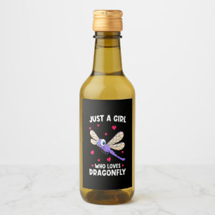 A Girl Who Loves Dragonflies Wine Label