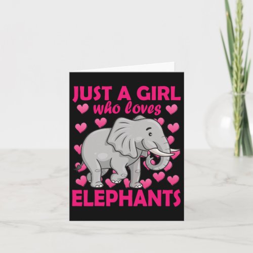 A Girl Who Loves Elephants Zoo Elephant Conservati Card