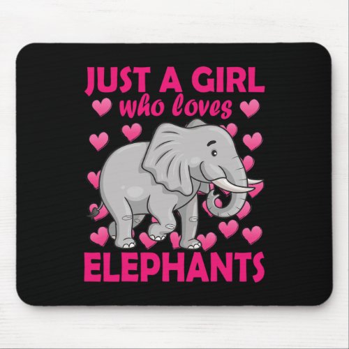 A Girl Who Loves Elephants Zoo Elephant Conservati Mouse Pad