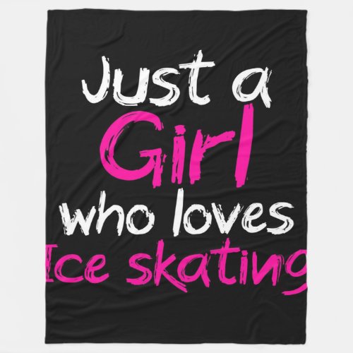a girl who loves ice skate blanket