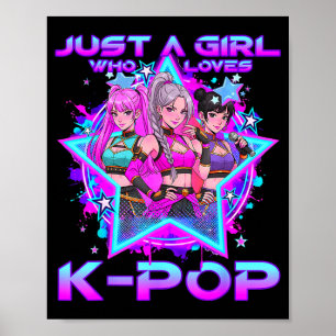 A girl who loves k-pop kids girls k-pop birthdayA Poster