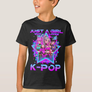 A girl who loves k-pop kids girls k-pop birthdayA T-Shirt