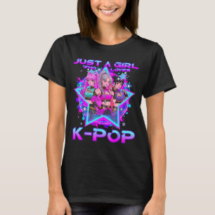 A girl who loves k-pop kids girls k-pop birthdayA T-Shirt