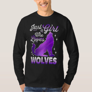 a girl who loves wolves 4 T-Shirt