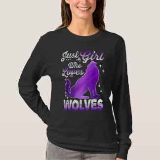a girl who loves wolves 4 T-Shirt