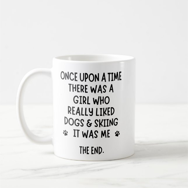 A girl who really liked Skiing and Dogs. Coffee Mug (Left)