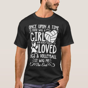 A Girl Who Really Loved Dogs and Volleyball T-Shirt