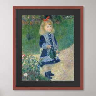 A Girl with a Watering Can (1876) Auguste Renoir Framed Art
