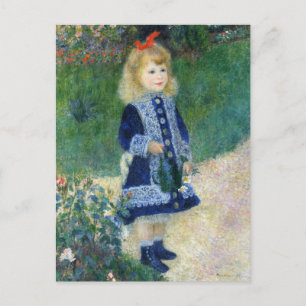 A girl with a watering can by Auguste Renoir Postcard