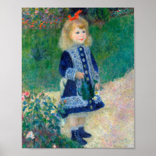 A Girl with a Watering Can by Pierre-Auguste Renoi Poster