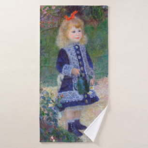 A Girl with a Watering Can, Renoir Bath Towel