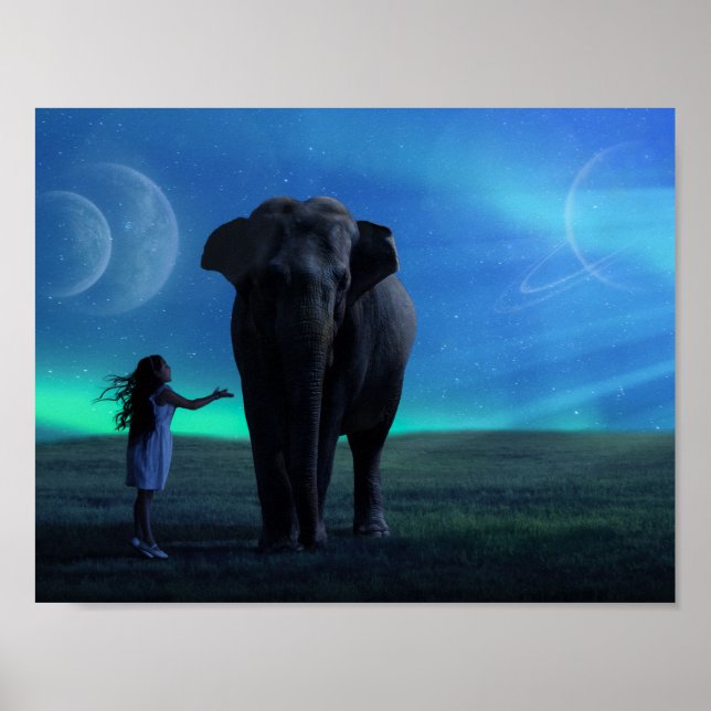A girl with her Elephant 1 Poster (Front)