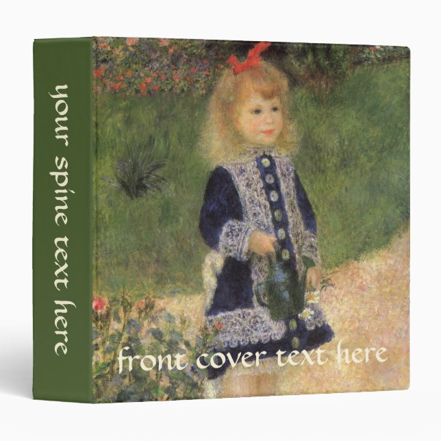 A Girl with Watering Can by Pierre Renoir Binder (Front/Spine)