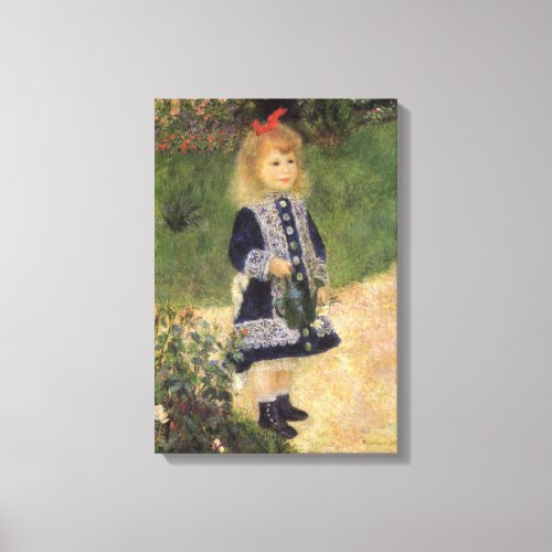 A Girl with Watering Can by Pierre Renoir Canvas Print