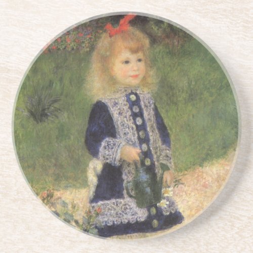 A Girl with Watering Can by Pierre Renoir Coaster