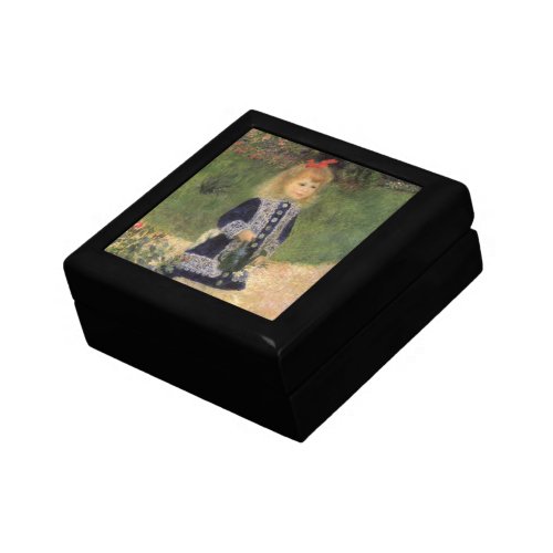 A Girl with Watering Can by Pierre Renoir Keepsake Box
