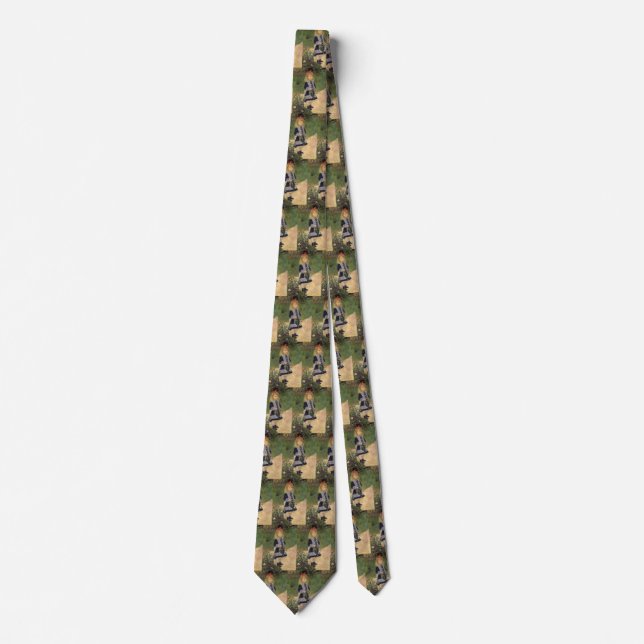 A Girl with Watering Can by Pierre Renoir Tie (Front)