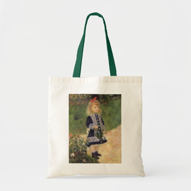A Girl with Watering Can by Pierre Renoir Tote Bag (Front)