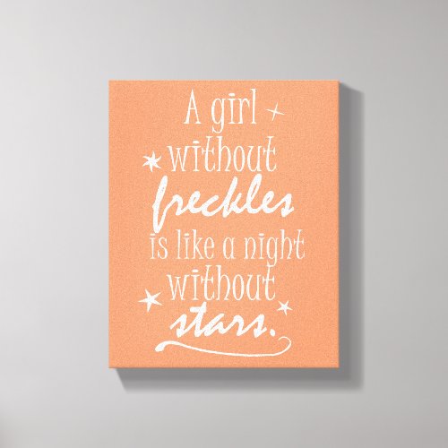 A Girl without Freckles Night without Stars Canvas Print