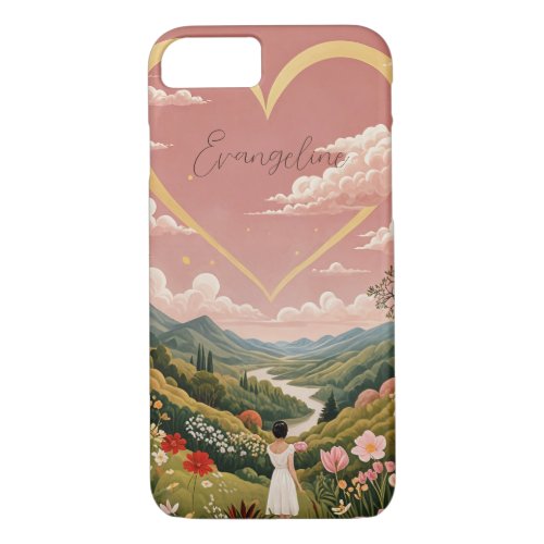 A Girls Heartfelt Gaze Personalized   iPhone 87 Case