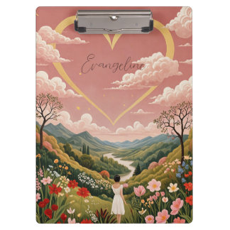 A Girl's Heartfelt Gaze Personalized   Clipboard