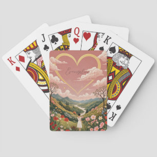 A Girl's Heartfelt Gaze Personalized Poker Cards