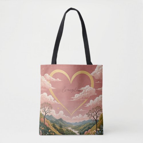 A Girls Heartfelt Gaze Personalized   Tote Bag