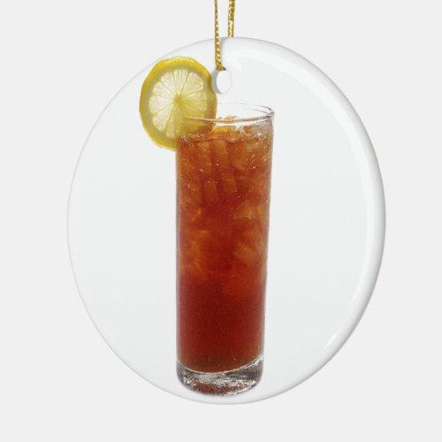 A Glass of Iced Tea Ceramic Ornament