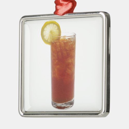 A Glass of Iced Tea Metal Ornament