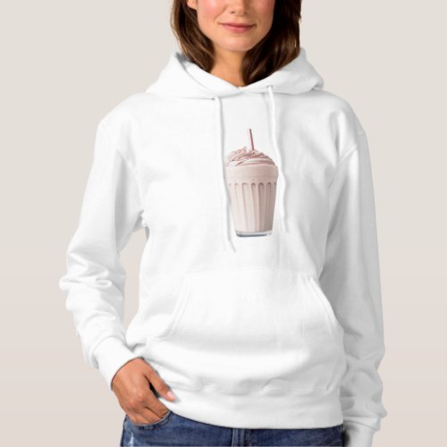 A Glass of Strawberry Milkshake Hoodie