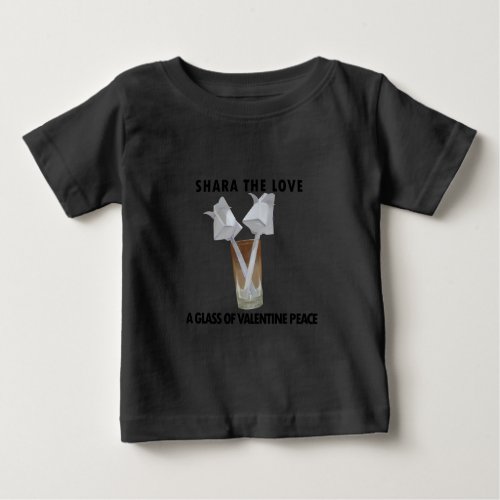 A glass of valentine peace baby T_Shirt